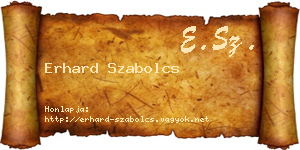 Erhard Szabolcs névjegykártya